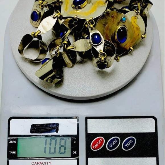 single Turkmen Style Bracelet With Rings, Unique Chain and Link Bracelet, Vintag - Picture 7 of 10